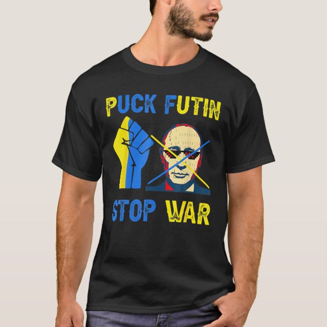 Ukraine Puck Futin Meme Ukrainian Lover Gift T-Shirt (Front)