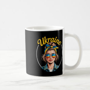 Ukraine Retro Style Woman Graphic Cultural Pride A Coffee Mug