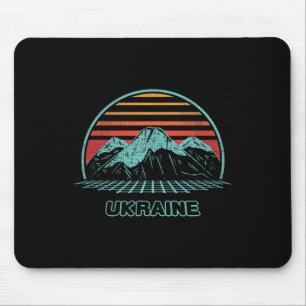 Ukraine Retro Vintage 80s Style Mouse Mat