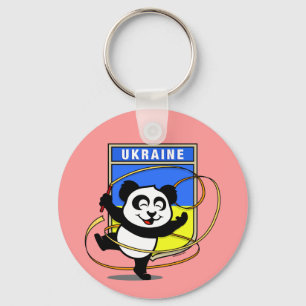 Ukraine Rhythmic Gymnastics Panda Key Ring