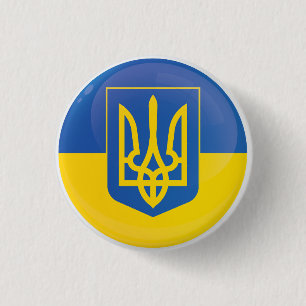 Ukraine Round Icon Flag 3 Cm Round Badge