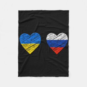 Ukraine Russia Peace Fleece Blanket