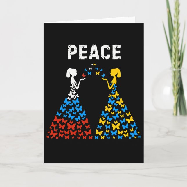 Ukraine Russia Peace Stop War  Card (Front)