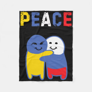 Ukraine Russia Peace Ukraine No War Fleece Blanket