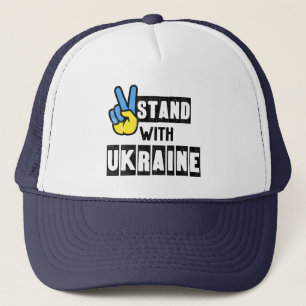 Ukraine Russia War-I Stand with Ukraine Political Trucker Hat