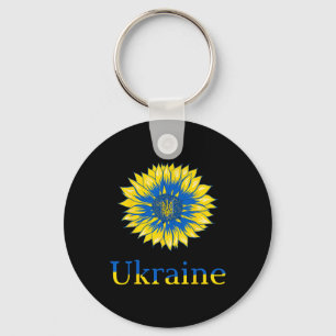 Ukraine Shirt Cute Ukrainians Sunflower Retro Ukra Key Ring