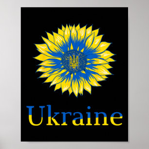 Ukraine Shirt Cute Ukrainians Sunflower Retro Ukra Poster