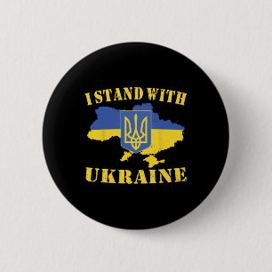 Ukraine Shirt I Stand With Ukraine Ukrainian Flag 6 Cm Round Badge