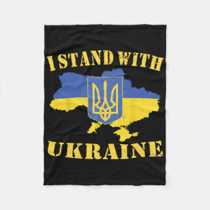 Ukraine Shirt I Stand With Ukraine Ukrainian Flag Fleece Blanket