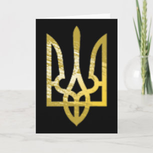 Ukraine Shirt Trident Tryzub Zelensky Military Oli Card