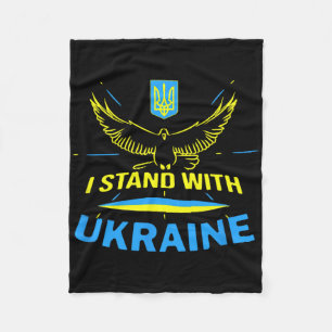 Ukraine Shirt Ukrainian Flag Pride I Stand With Uk Fleece Blanket
