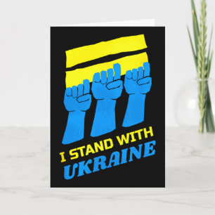 Ukraine Shirt Ukrainian Support Ukraine I Stand Wi Card
