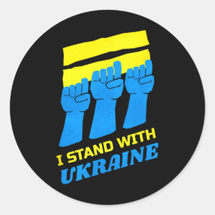 Ukraine Shirt Ukrainian Support Ukraine I Stand Wi Classic Round Sticker