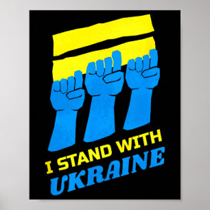 Ukraine Shirt Ukrainian Support Ukraine I Stand Wi Poster