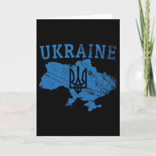 Ukraine Shirt Ukrainian Tryzub Patriotic Support N Card