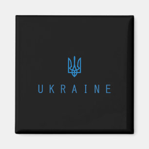 Ukraine Shirt Ukrainian Tryzub Trident Patriotic W Magnet