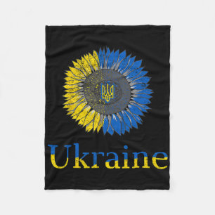 Ukraine Shirt Ukrainians Sunflower Vintage Ukraini Fleece Blanket