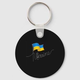 Ukraine Signature Flag Pole - Patriotic Ukrainian Key Ring