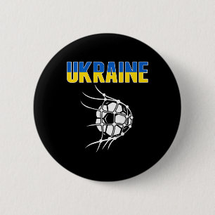 Ukraine Soccer Fans Jersey - Ukrainian Flag Footll 6 Cm Round Badge