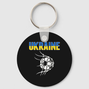 Ukraine Soccer Fans Jersey - Ukrainian Flag Footll Key Ring
