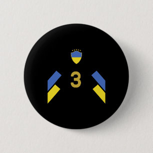Ukraine Soccer Jersey - Ukraine Flag Footll Number 6 Cm Round Badge