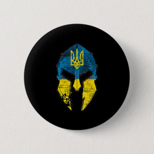 Ukraine Sparta Helmet Ukraine Crest Flag Men Wome 6 Cm Round Badge