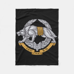 Ukraine Special Operations Forces - Spetsnaz Wolf Fleece Blanket