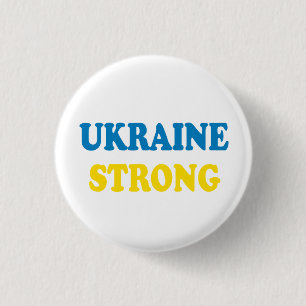Ukraine Strong 3 Cm Round Badge