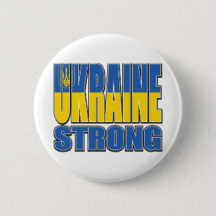 Ukraine-Strong 6 Cm Round Badge