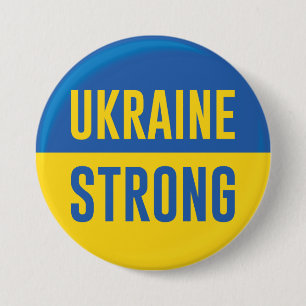 Ukraine Strong 7.5 Cm Round Badge