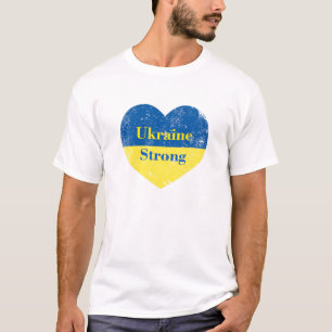 Ukraine Strong Heart - Ukraine Strong Clothing T-Shirt