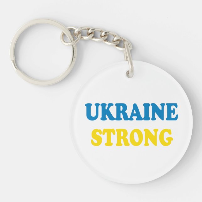 Ukraine Strong Key Ring (Front)