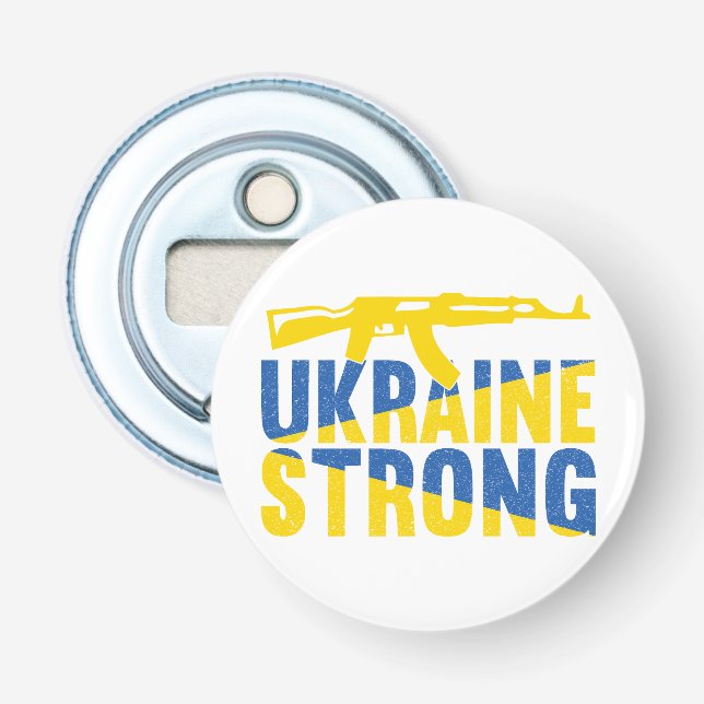 Ukraine Strong Support for Ukraine Bottle Opener (Front)