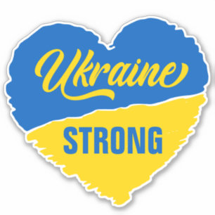 Ukraine Strong Support Peace Ukrainian Flag Heart