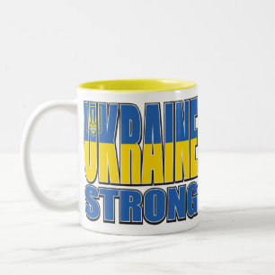 Ukraine-Strong Two-Tone Coffee Mug