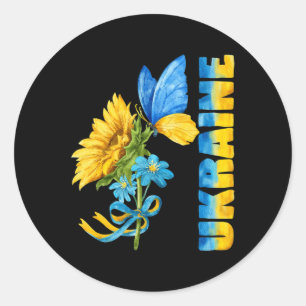 Ukraine Sunflower 8 Classic Round Sticker