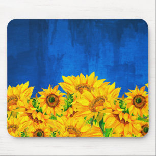 Ukraine Sunflower Banner Mouse Mat