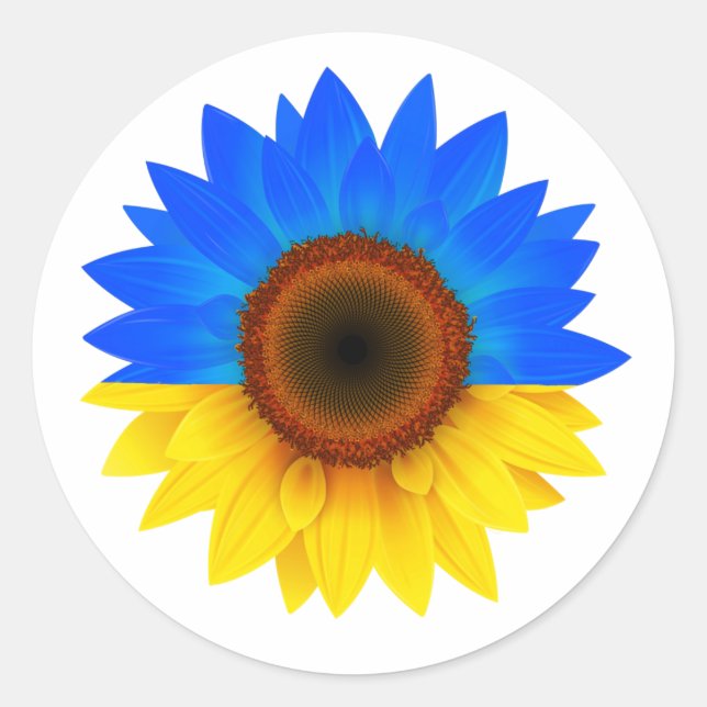 ukraine Sunflower Classic Round Sticker (Front)