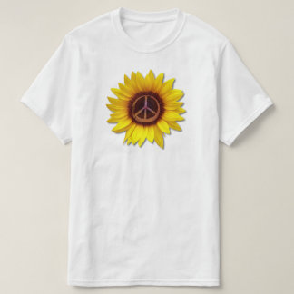 Ukraine Sunflower Peace Symbol Sign Anti-War Love  T-Shirt