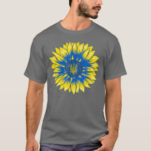 Ukraine Sunflower Retro Floral Ukrainian Flag T-Shirt