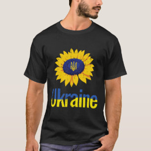 Ukraine Sunflower Trident Tryzub Ukrainian Symbol T-Shirt