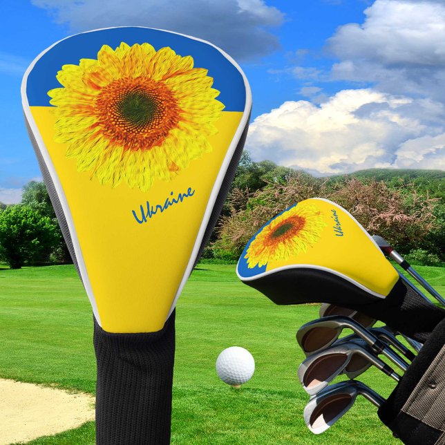 Ukraine Sunflower & Ukrainian Flag / Flower Golf Head Cover (Creator Uploaded)