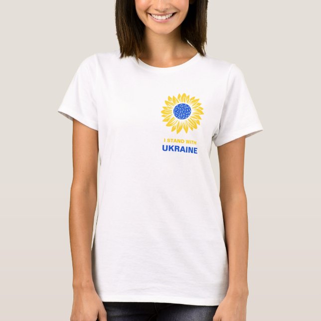 Ukraine Sunflower Ukrainian Support Patriotic T-Shirt (Front)