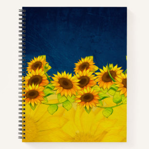 Ukraine Sunflowers for Hope and Peace Notebook