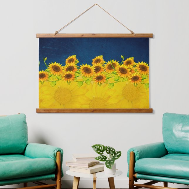 Ukraine Sunflowers for Peace Wall Hanging Tapestry (Living Room)