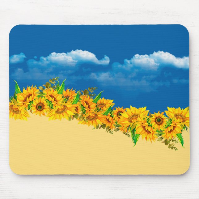 Ukraine Sunflowers for World Peace Mouse Mat (Front)