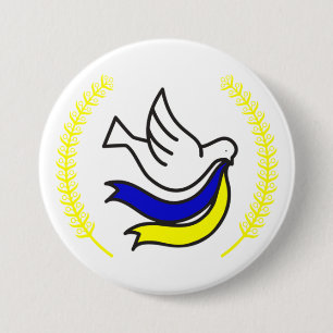 Ukraine Support 7.5 Cm Round Badge