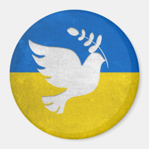 Ukraine Support- Flag - Stand with Ukraine! Magnet