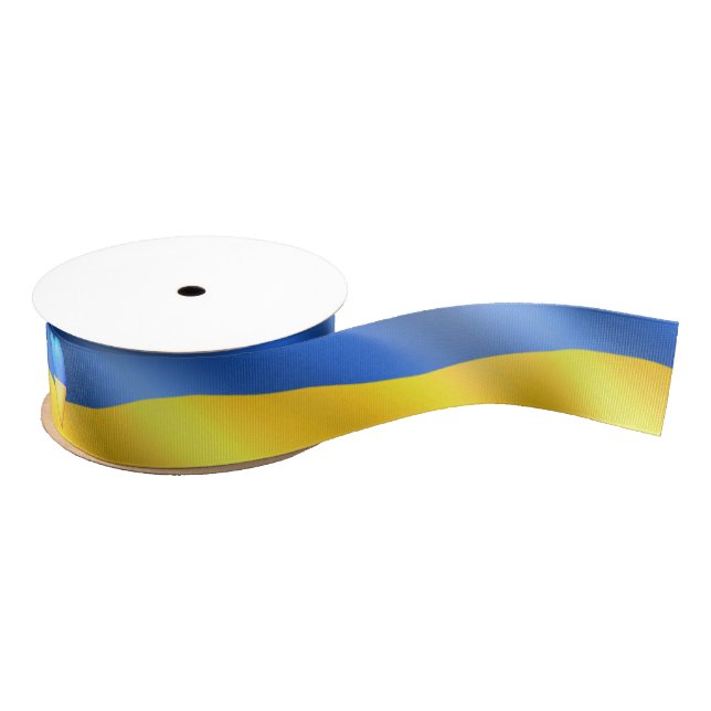 Ukraine - Support - Freedom Peace - Ukrainian Flag Grosgrain Ribbon (Spool)