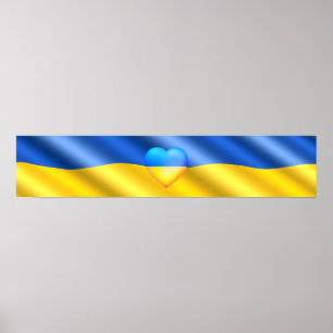 Ukraine - Support - Freedom Peace - Ukrainian Flag Poster
